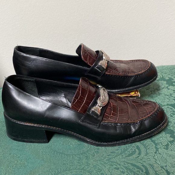 Vintage Brighton women’s Italian leather loafers S- 8 1/5 - Picture 2 of 10